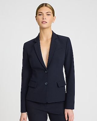 Editor Studio Stretch Twill Fitted Two Button Blazer