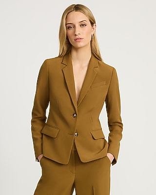 Editor Studio Stretch Twill Fitted Two Button Blazer