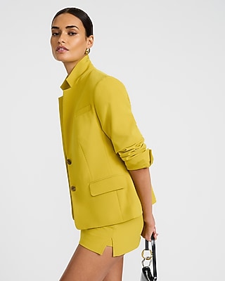 Editor Studio Stretch Twill Fitted Two Button Blazer