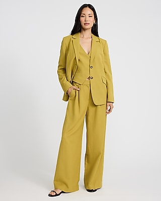 Linen-Blend Two Button Relaxed Blazer