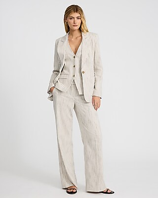Striped Long Slim Blazer