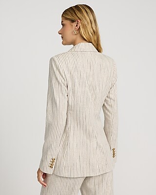 Striped Long Slim Blazer