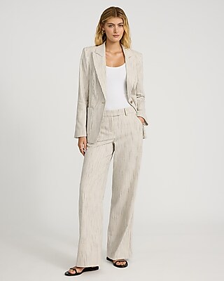 Striped Long Slim Blazer