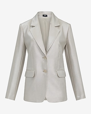 Metallic Two Button Relaxed Blazer
