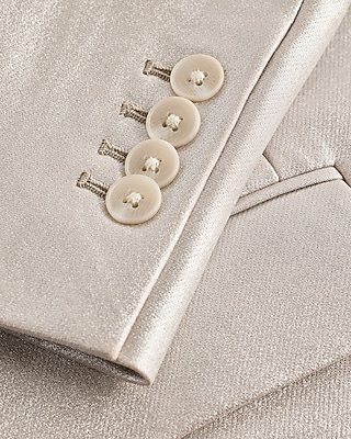Metallic Two Button Relaxed Blazer