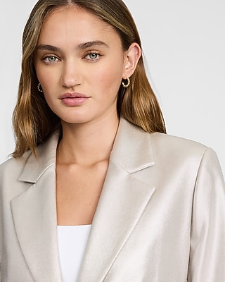 Metallic Two Button Relaxed Blazer