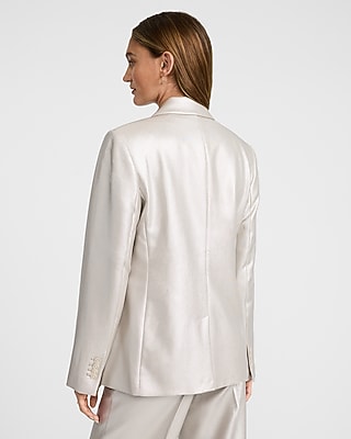 Metallic Two Button Relaxed Blazer
