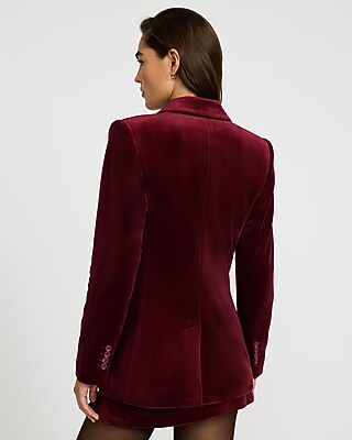 Velvet Corduroy Long Slim Blazer