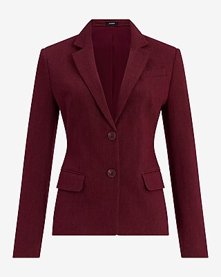 Editor Heathered Stretch Twill Fitted Two Button Blazer - image 4