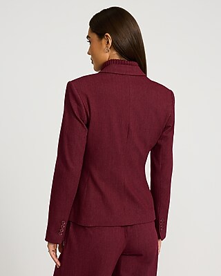 Editor Heathered Stretch Twill Fitted Two Button Blazer - image 3