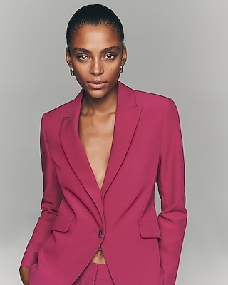 Editor Signature Stretch One Button Blazer | Express