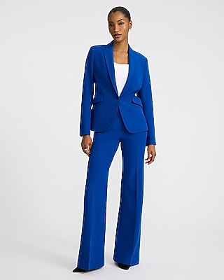 Editor Signature Stretch Fitted One Button Blazer