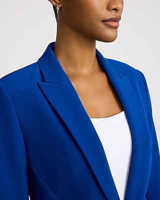 Editor Signature Stretch Fitted One Button Blazer