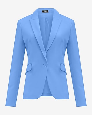 Editor Signature Stretch Fitted One Button Blazer