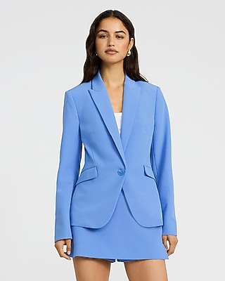 Editor Signature Stretch Fitted One Button Blazer