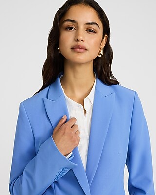 Editor Signature Stretch Fitted One Button Blazer