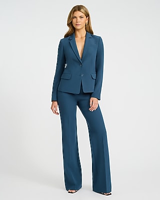 Editor Signature Stretch Fitted Two Button Blazer