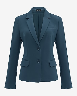Editor Signature Stretch Fitted Two Button Blazer