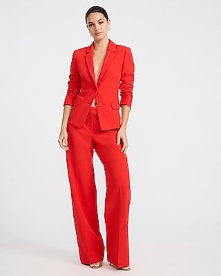 Editor Signature Stretch Fitted Two Button Blazer