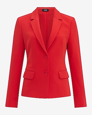 Editor Signature Stretch Fitted Two Button Blazer