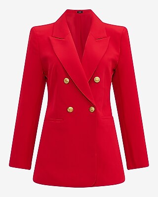 Signature Stretch Double Breasted Long Slim Blazer - image 4