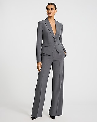 Fitted One Button Cutaway Blazer