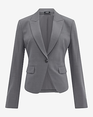 Fitted One Button Cutaway Blazer