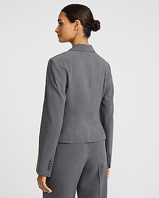 Fitted One Button Cutaway Blazer