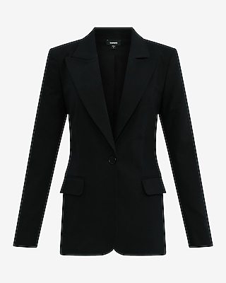 Stretch Cotton Long Slim Blazer