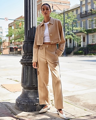 Novelty Button Cropped Blazer