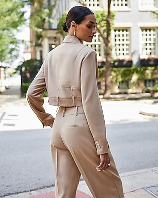 Novelty Button Cropped Blazer