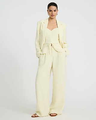 Signature Crepe Relaxed Tie Waist Blazer