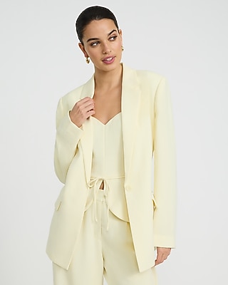 Textured Twill Relaxed Tie Waist Blazer - image 3