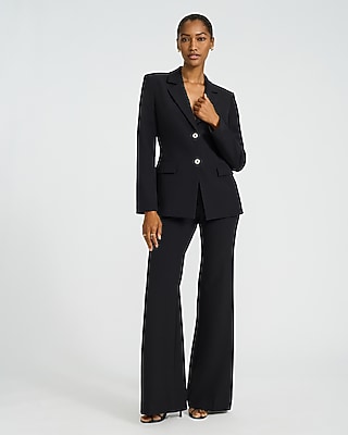 Studio Stretch Twill Novelty Button Corset Blazer