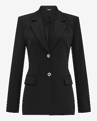 Studio Stretch Twill Novelty Button Corset Blazer