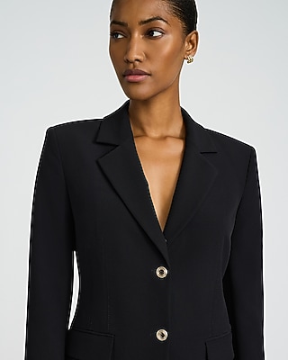 Studio Stretch Twill Novelty Button Corset Blazer