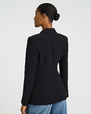 Studio Stretch Twill Novelty Button Corset Blazer