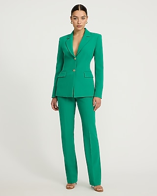 Studio Stretch Twill Novelty Button Corset Blazer