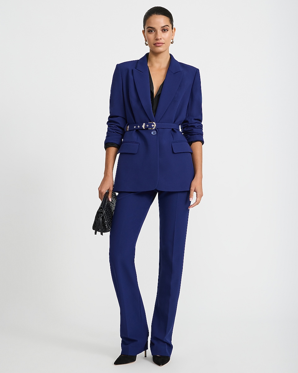 dress suits Solid Merino Wool Suit making them lightweight Medium Blue Diamond Texture 3