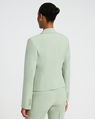 Signature Stretch Cropped Fitted Cutaway Blazer - image 3