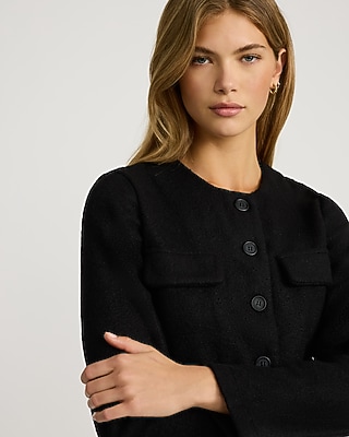 Boucle Crew Neck Multi Pocket Jacket - image 4