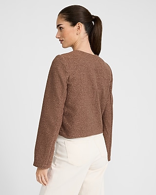 Boucle Crew Neck Multi Pocket Jacket - image 2