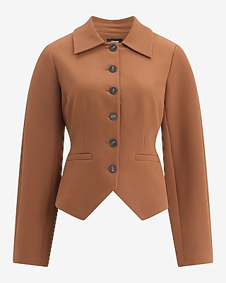 Barrel Sleeve Cutaway Blazer Signature Stretch