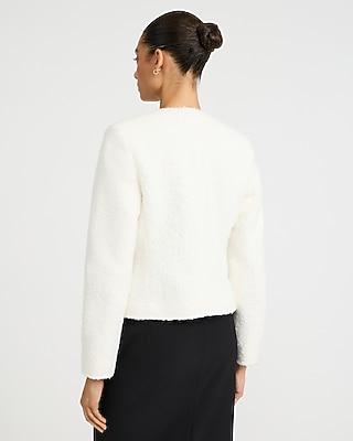 Faux Mohair Double Breasted Jacket