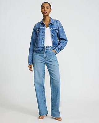 Denim Dark Wash Knit Jacket