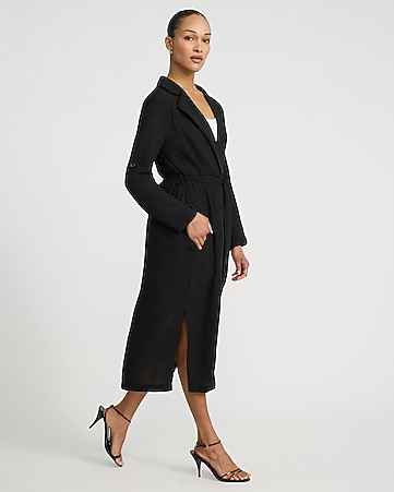 women's black dress coats Double Breasted Long Wool Trench Coat breasted coat Black Designer Coats for Women