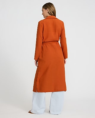 Lightweight Belted Midi Trench Coat