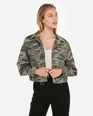 cropped camo jean jacket