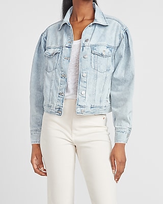 balloon sleeve denim jacket