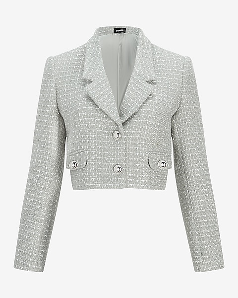 Cropped Tweed Jacket | Express Cropped Tweed Jacket | Express